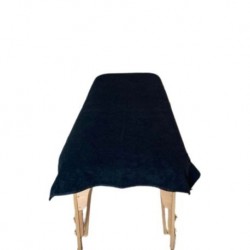 Drap de table 100x220 noir microfibre - lot de 2